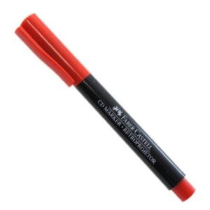 CANETA RETROPROJETOR 1.0MM VERMELHO PONTA MEDIA