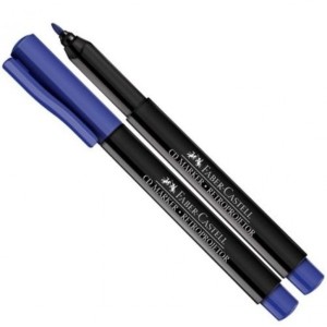 CANETA RETROPROJETOR 1.0MM AZUL PONTA MEDIA