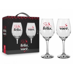TACA VINHO C/ 2UN - EU E VOCE PRA SEMPRE