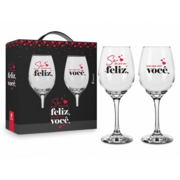 TACA VINHO C/ 2UN - EU E VOCE PRA SEMPRE