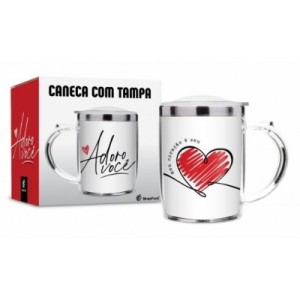 CANECA PLASTICA INOX SW - MEU CORACAO E SEU