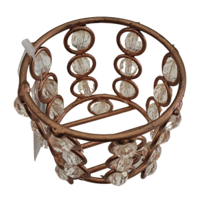 CACHEPOT FERRO BORDADO ROSE