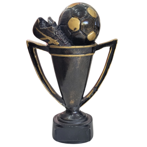 TROFEU FUTEBOL BOLA E CHUTEIRA