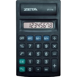 CALCULADORA BOLSO 8 DIG PRETA ZT715 - PROCALC