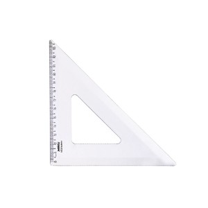 ESQUADRO 45º X 13CM CRISTAL