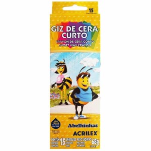 GIZ DE CERA 15 CORES CURTO